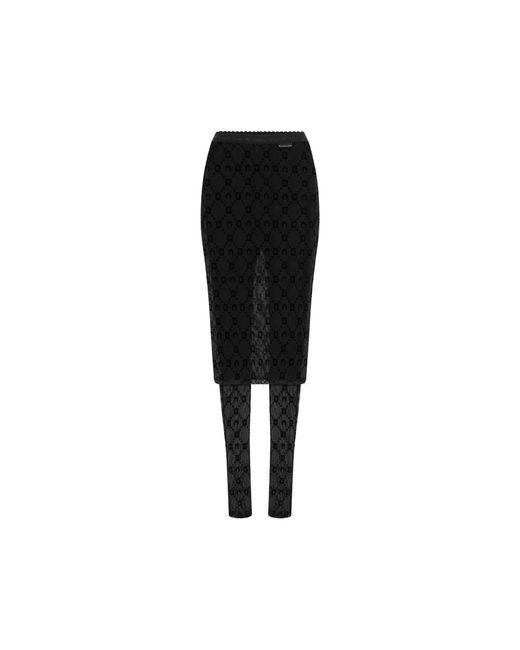 MARINE SERRE Black Tights