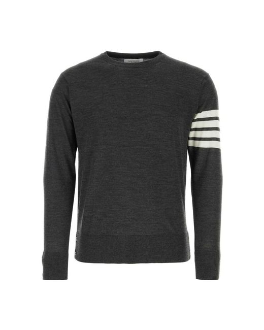 Thom Browne Black Round-Neck Knitwear for men