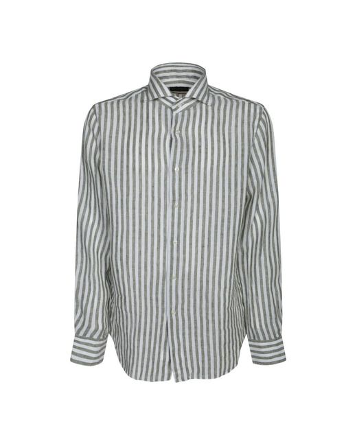 Dell'Oglio Gray Casual Shirts for men