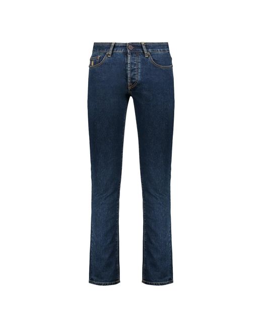 Moorer Blue Straight Fit Jeans for men