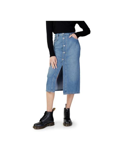 Pepe Jeans Blue Denim Skirts