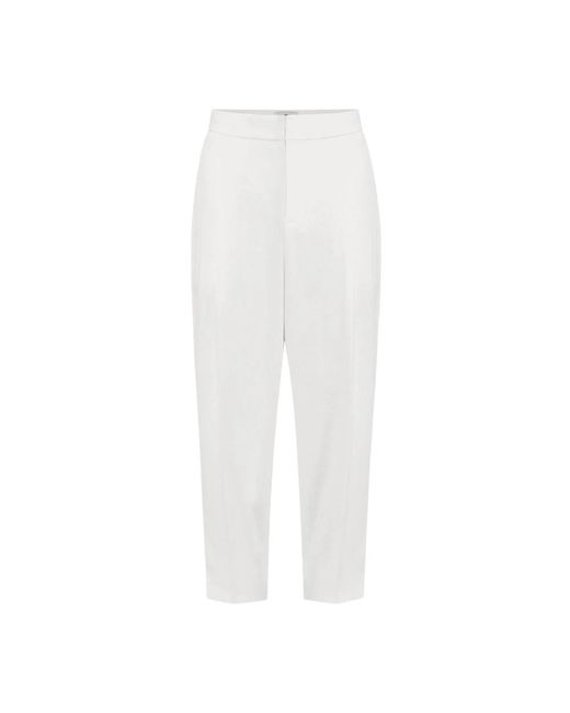 Elisabetta Franchi White Cropped Trousers