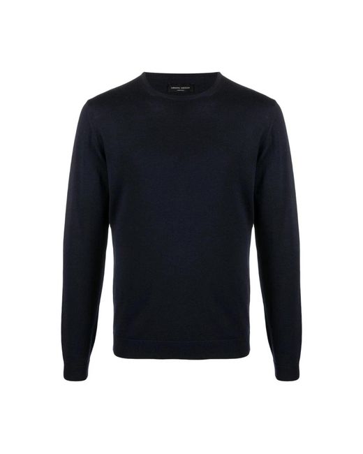 Roberto Collina Blue Round-Neck Knitwear for men