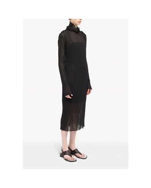 Midi Dresses MM6 by Maison Martin Margiela de color Black