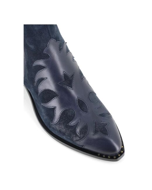 Sartore Blue Cowboy & Biker Boots
