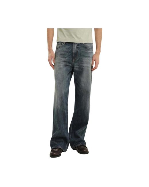 1989 STUDIO Men's Gray Straight Jeans
