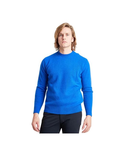 Altea Blue Round-Neck Knitwear for men