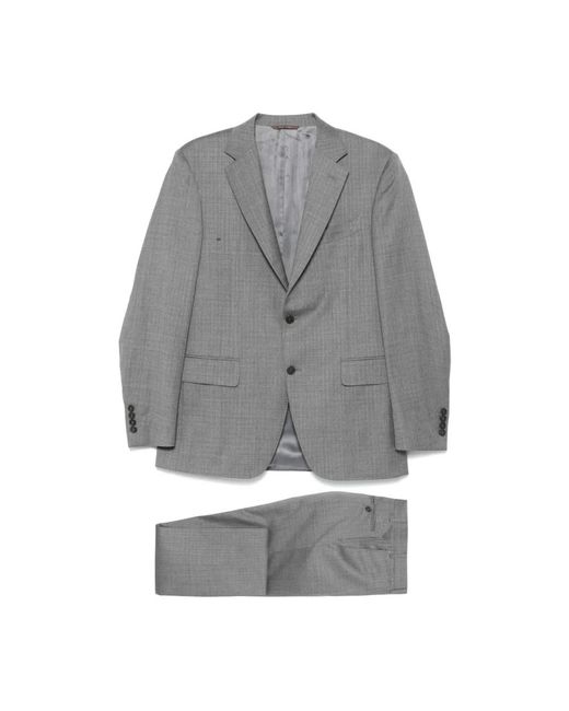 Canali Gray Single Breasted Suits for men