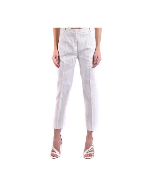 Pinko White Cropped Trousers