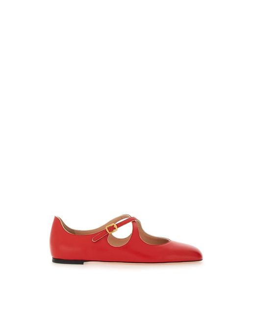 Bally Red Ballerinas