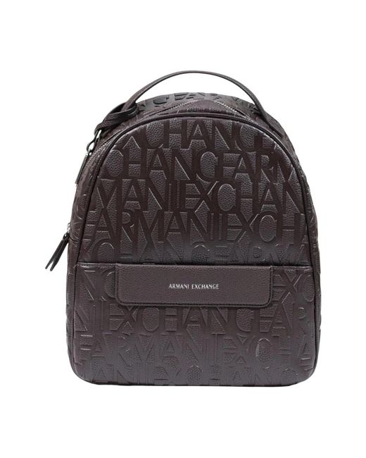 ARMANI EXCHANGE Gray Gesteppter Rucksack