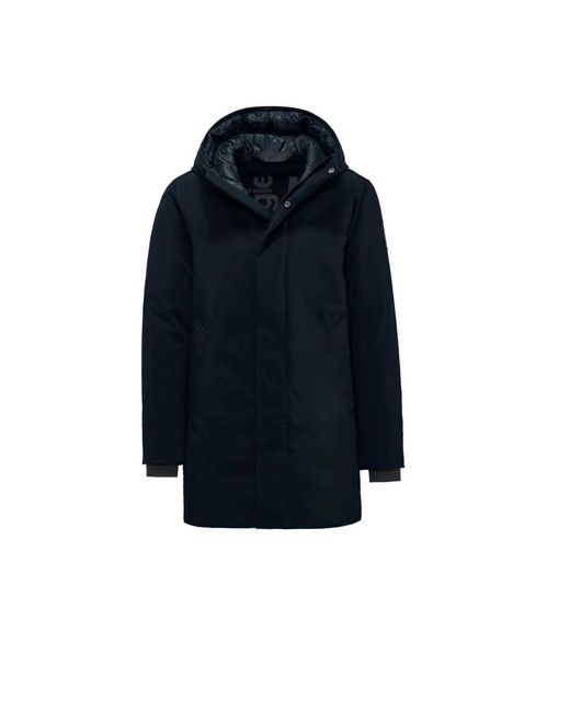 Bomboogie Jassen ,Blauw ,Nylon Winterjas Met Capuchon in het Blue voor heren