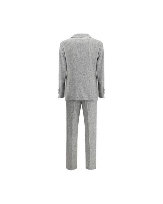 Single Breasted Suits Brunello Cucinelli de hombre de color Gray