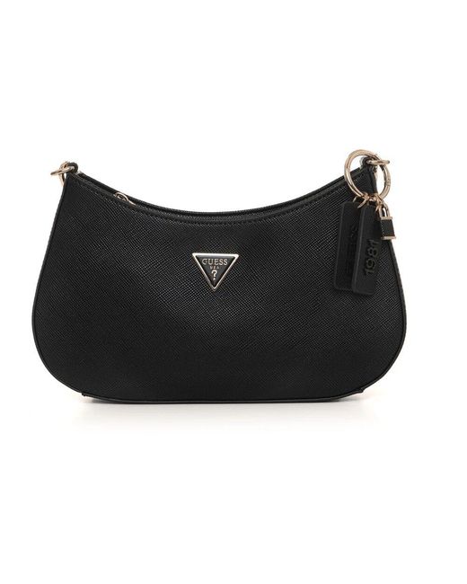 Guess Black Noelle schultertasche mit reißverschluss