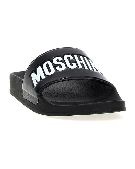 Sliders Moschino de hombre de color Black
