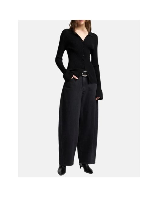 7 For All Mankind Black Loose-Fit Jeans