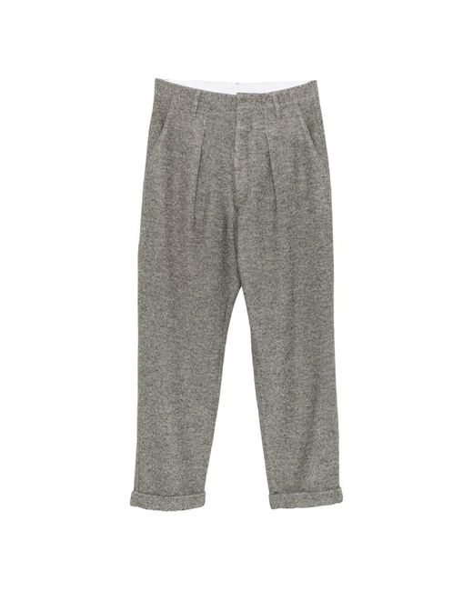 RANRA Broeken ,Bruin ,Leer Fold Wool Chino Pants in het Gray voor heren