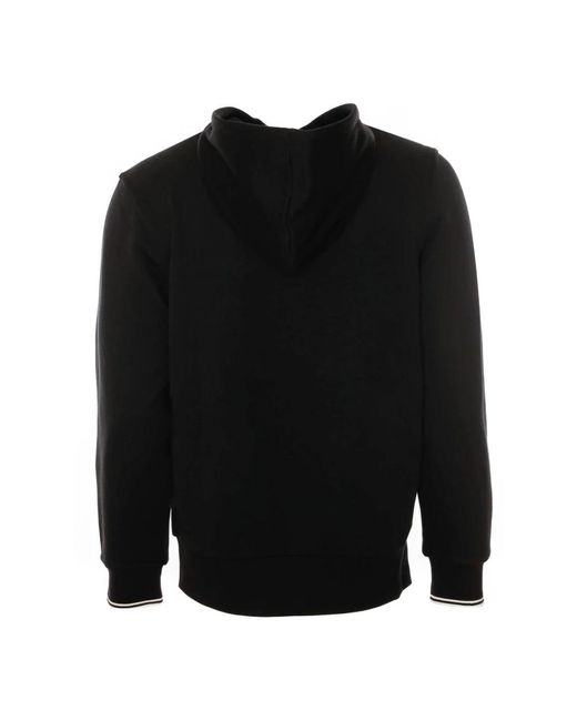 Fred Perry Hoodies & Sweatvesten ,Zwart ,Hooded Sweat Jacket Met Rits in het Black voor heren