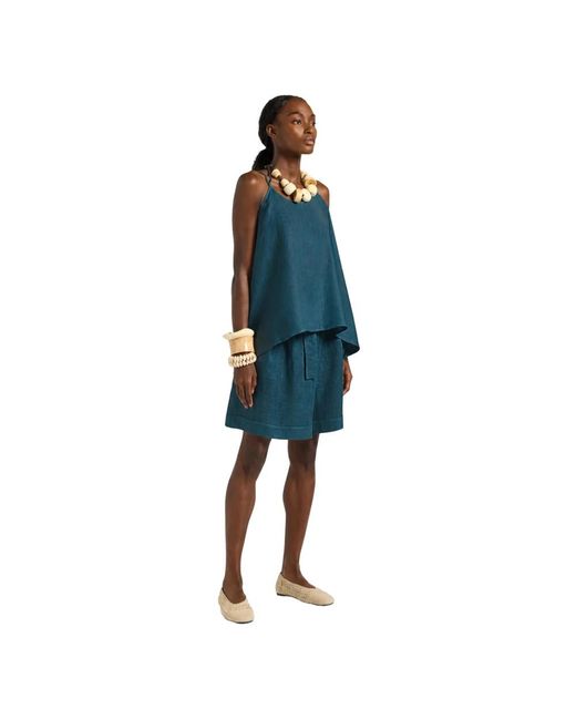 Liviana Conti Blue Sleeveless Tops