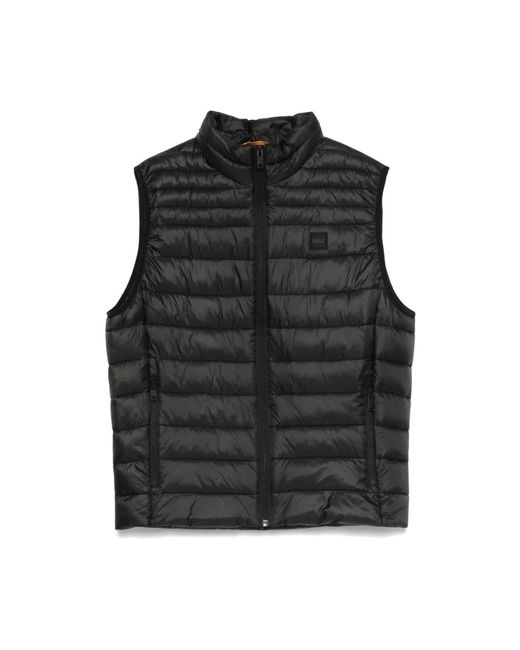 HUGO Gepolsterte Front-Zip Schwarze Oberbekleidung in Black für Herren
