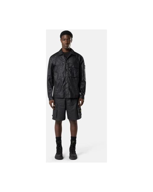 Stone Island Black Light Jackets for men