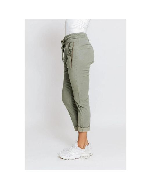 Trousers > cropped trousers Zhrill en coloris Green