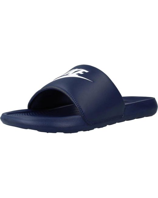 Nike Blue Sliders