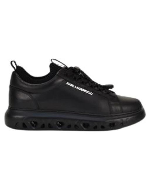 Sneakers nere regular fit di Karl Lagerfeld in Black da Uomo