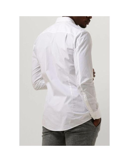 Boss Klassisches hemd elisha02 weiß in Gray für Herren
