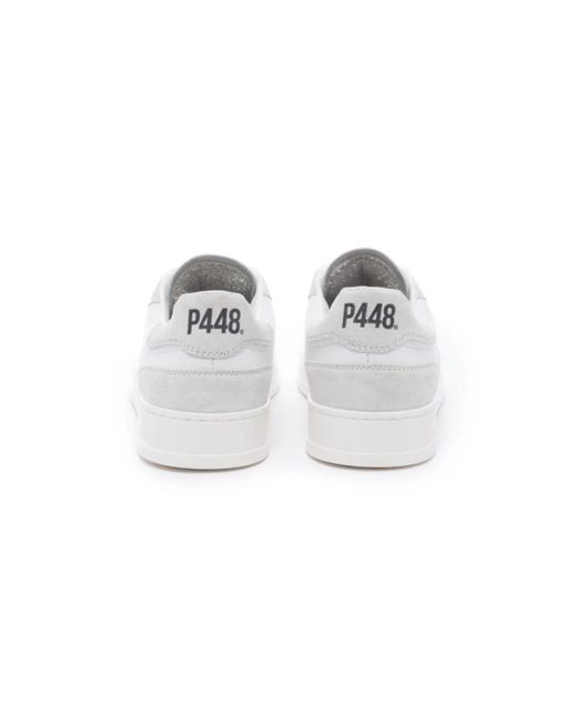 P448 Weiße und greige low-top sneakers in White für Herren