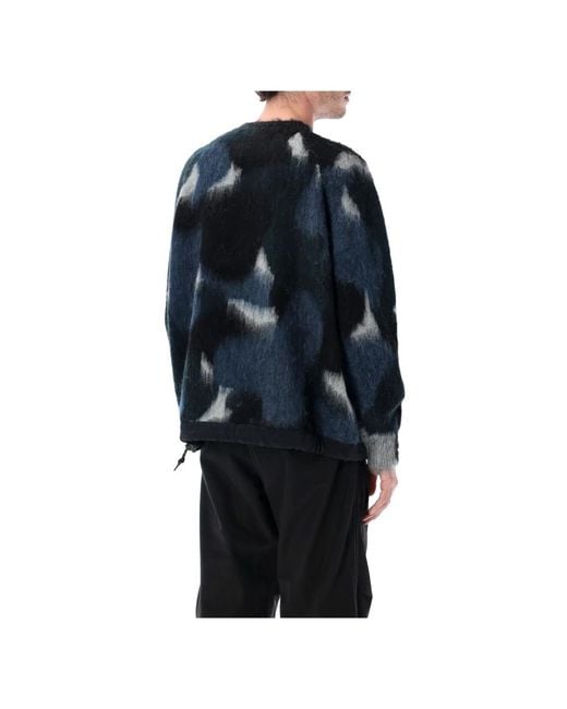 And Wander 60 Mix Shaggy Strickpullover in Blue für Herren