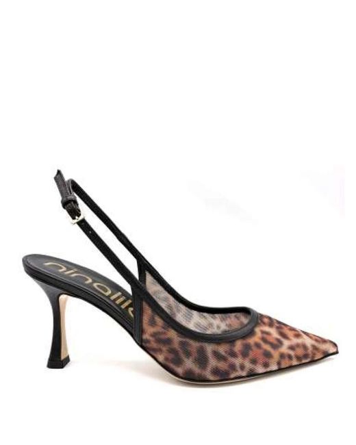 Ninalilou Slingback Pump in het Brown