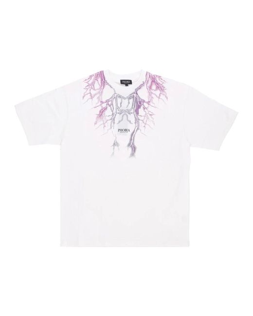 PHOBIA ARCHIVE Lightning Tee in het White voor heren