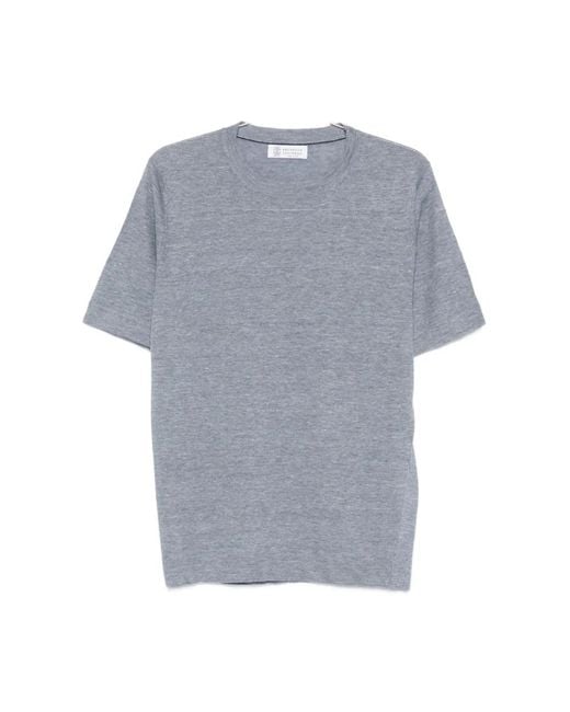 Brunello Cucinelli Gray T-Shirts for men