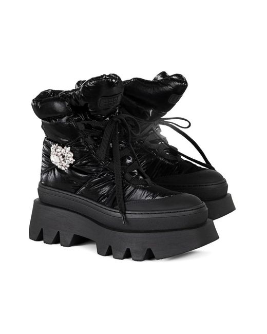 Loriblu Black Lace-Up Boots