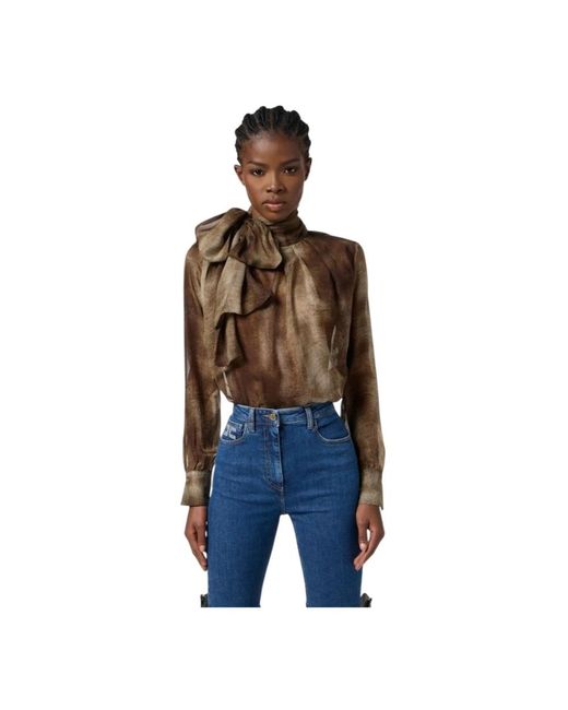 Elisabetta Franchi Brown Blouses