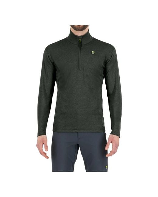Karpos Truien & Vesten ,Groen ,Diepe Diepten Half Zip Pullover in het Black voor heren