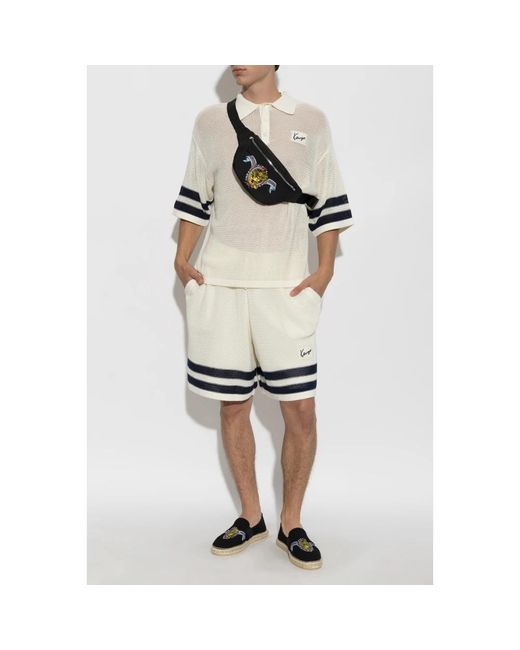 KENZO Shorts Van Mesh in het White voor heren