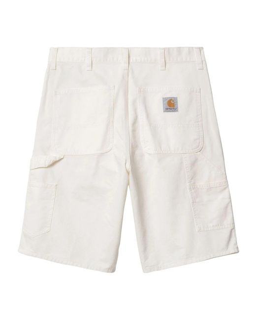 Carhartt Weiße single knee shorts in White für Herren