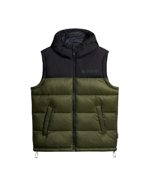 Napapijri Green Waistcoats for men