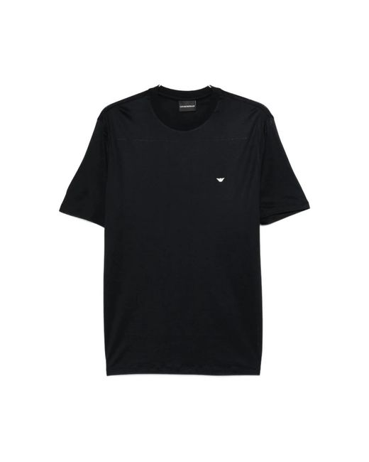 Emporio Armani Black T-Shirt With Logo Detail for men
