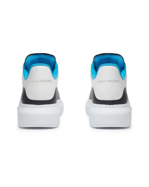 Alexander McQueen Schwarze sneakers mit logo-absatz,sneakers mit dicker gummisohle in Blue für Herren