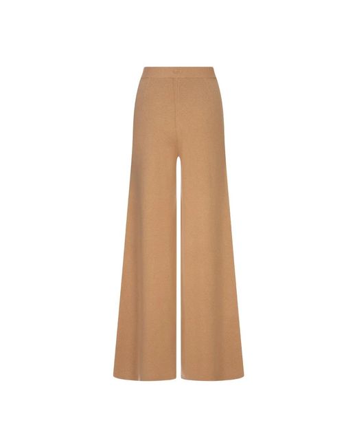 Max Mara Wijde Broek in het Natural