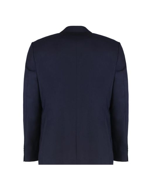 HUGO Klassische Wolljacke Mit Reverskragen in Blue für Herren