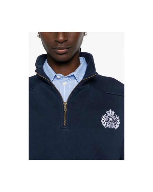 Sporty & Rich Blue Zip-Throughs