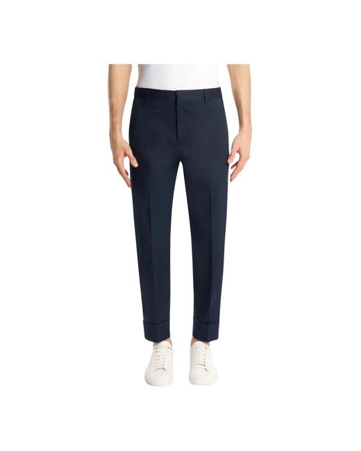 PT Torino Blue Slim-Fit Trousers for men
