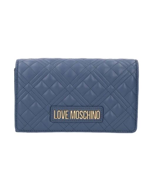 Love Moschino Blue Blaue Stepp-Clutch