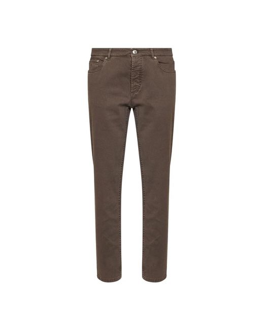 Brunello Cucinelli Brown Slim Fit Jeans for men
