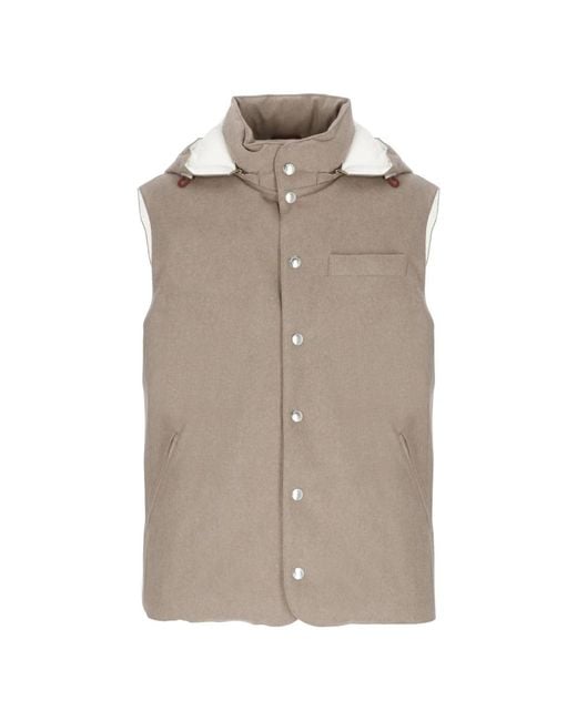 Brunello Cucinelli Vests in het Brown voor heren