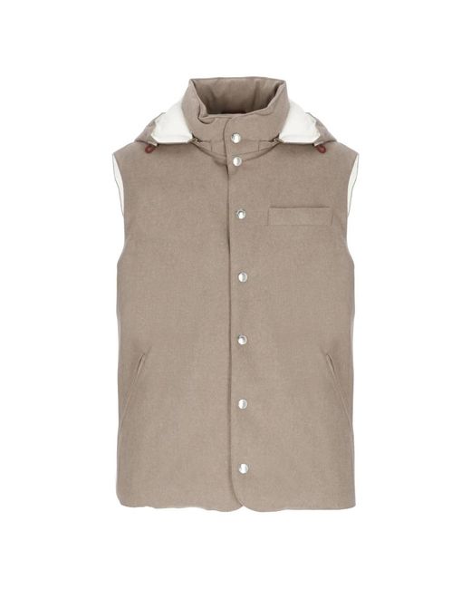 Brunello Cucinelli Vests in het Brown voor heren